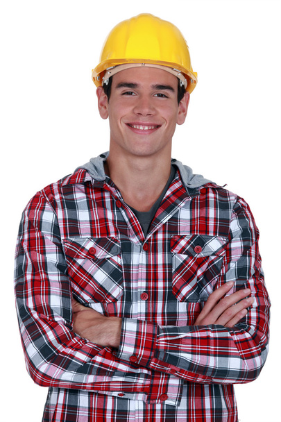 Smiling construction worker - Foto, afbeelding