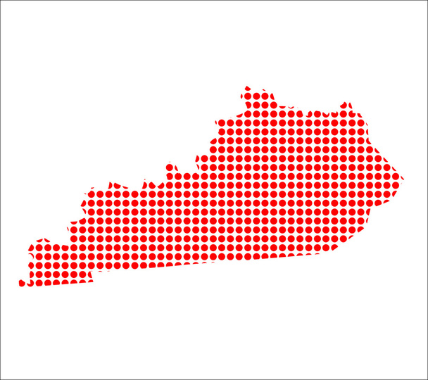 Красная точка штата Кентукки
 - Вектор,изображение