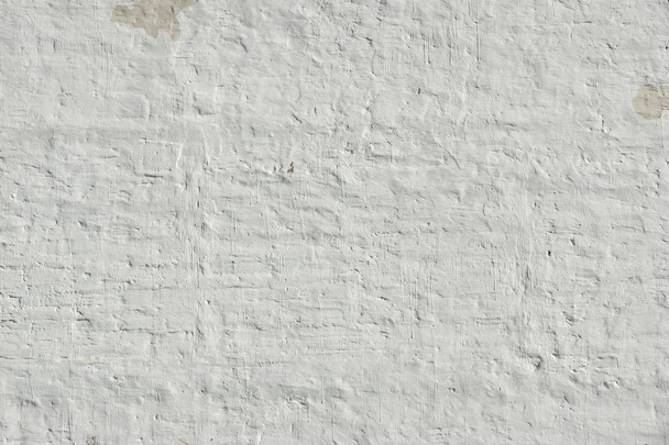 Whitewashed Retro Brick Wall Uneven Bumpy Rough Rustic Backgroun - Photo, Image