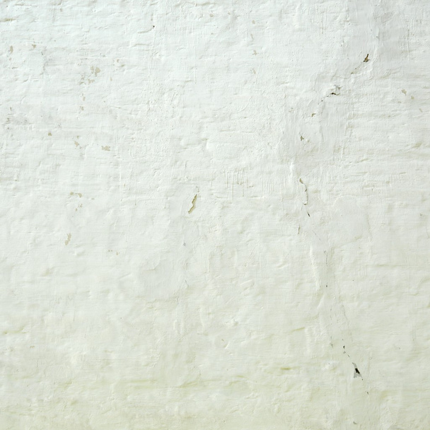 Whitewashed Old Brick Wall Uneven Bumpy Rough Rustic Background - Photo, Image