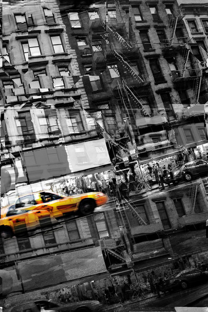 abstracte nyc taxi - Foto, afbeelding