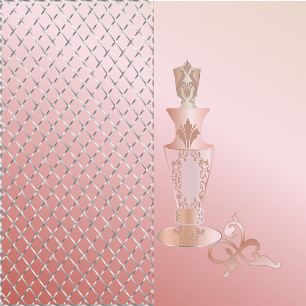 background glass and bottle - Vector, Image