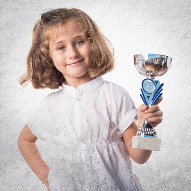 Girl holding a trophy - Photo, Image