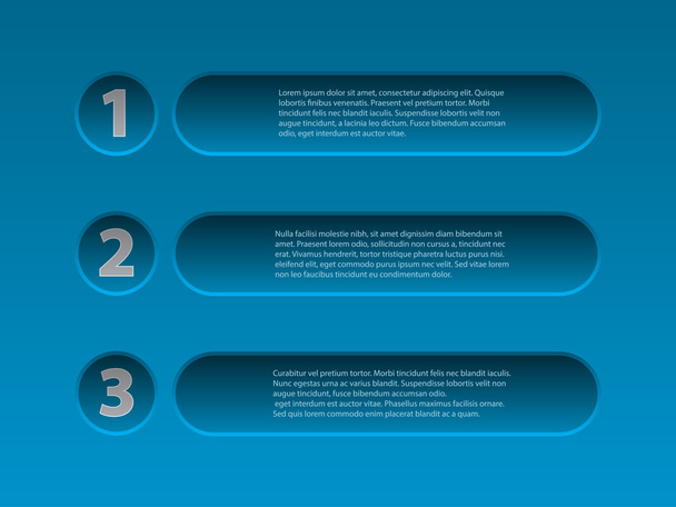 Simplistic 3d infographic design in blue - Vector, Image