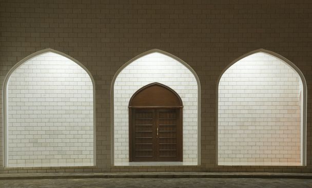 Porta in stile arabo con tre portali
 - Foto, immagini