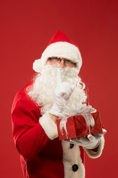 Portrait of happy Santa Claus with a huge sack - Photo, Image
