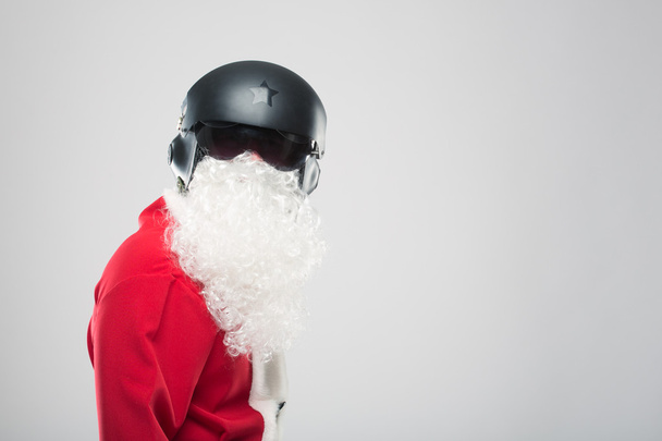 Ritratto di Babbo Natale felice con un sacco enorme
 - Foto, immagini