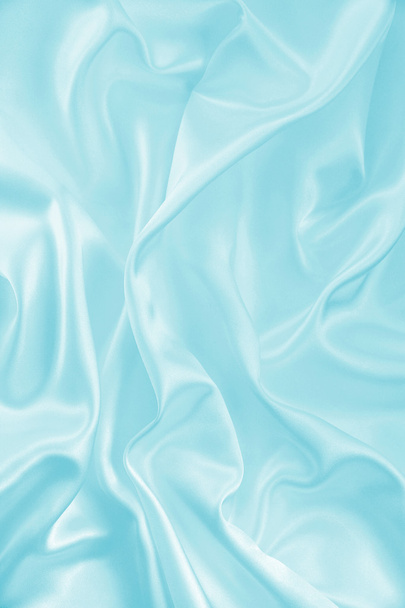 Smooth elegant blue silk or satin as background - Zdjęcie, obraz