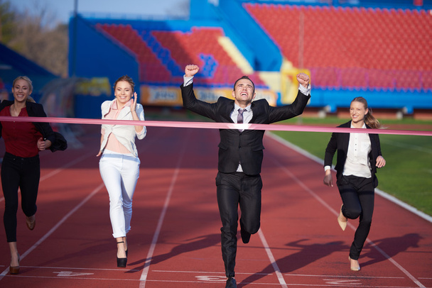 üzleti emberek, futás a versenypálya - Fotó, kép