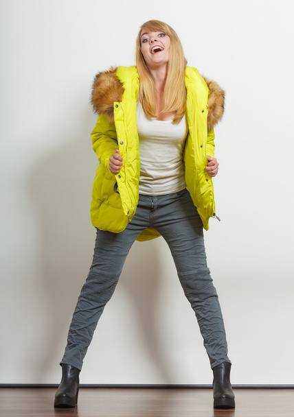 Fashion girl in jacket. - Foto, Bild