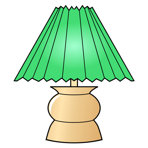 green, decorative lamp - Vecteur, image