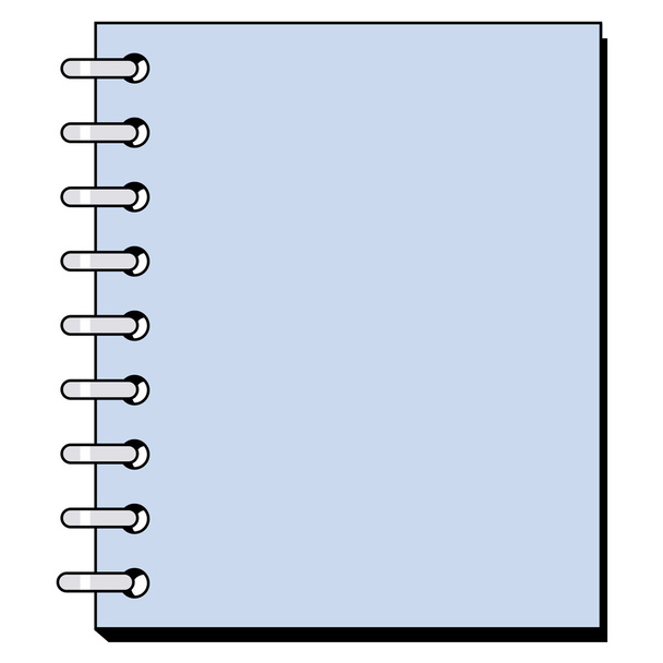 spiral copybook, front view - Vector, afbeelding