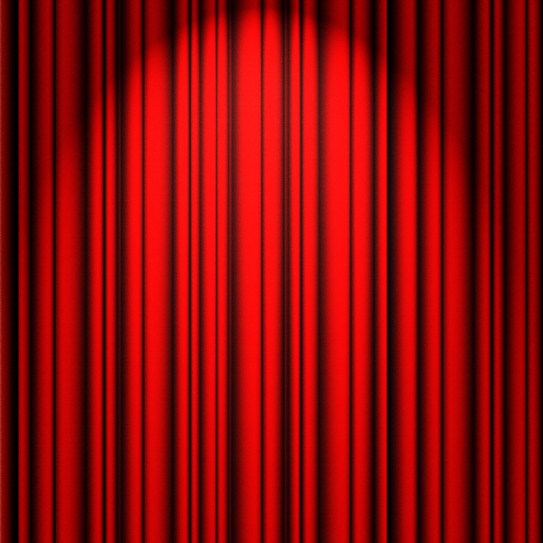 赤の劇場の幕 - 写真・画像