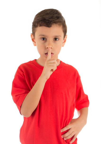 Мальчик просит тишины
 - Фото, изображение