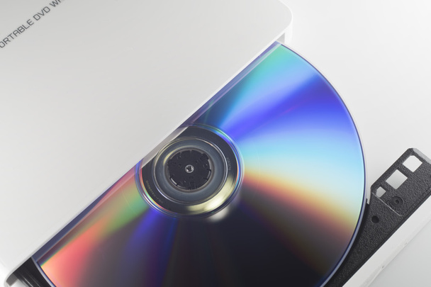 Gravador de DVD com disco de DVD
 - Foto, Imagem
