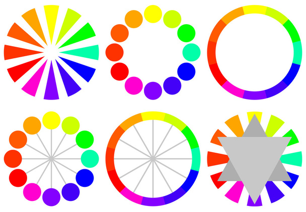 Set of Color Wheels - Vector, Image