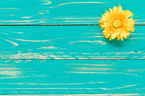 Yellow Flower Background / Yellow Flower / Yellow Flower on Vintage Wooden Background - Photo, Image