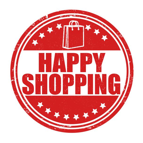 Счастливый шопинг
 - Вектор,изображение