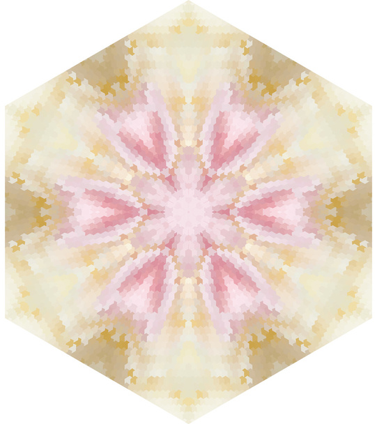 Glamorous pink geometric abstract ethnic ornament - Vetor, Imagem