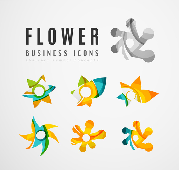 Set di astratto fiore logo icone di business
 - Vettoriali, immagini