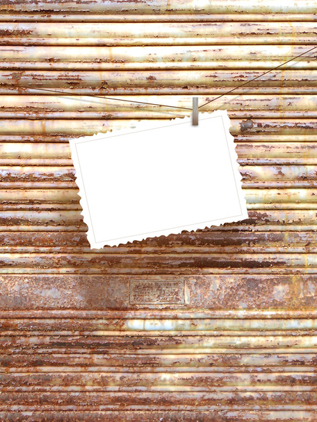 Ενιαία απαγχονίστηκαν καρτ ποστάλ με pin ρούχα - Φωτογραφία, εικόνα