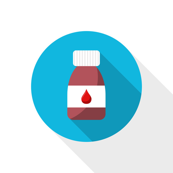 Vector icon - bottle with blood - Vector, Image