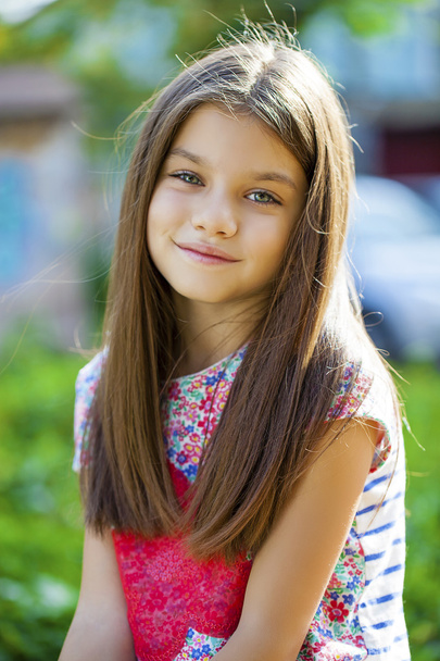Sweet little girl outdoors - Foto, Imagem