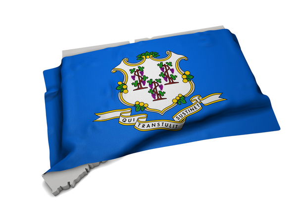 Bandiera realistica che copre la forma del Connecticut (serie
) - Foto, immagini