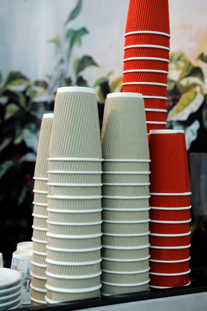 Paper coffee cup in coffee shop - Fotó, kép