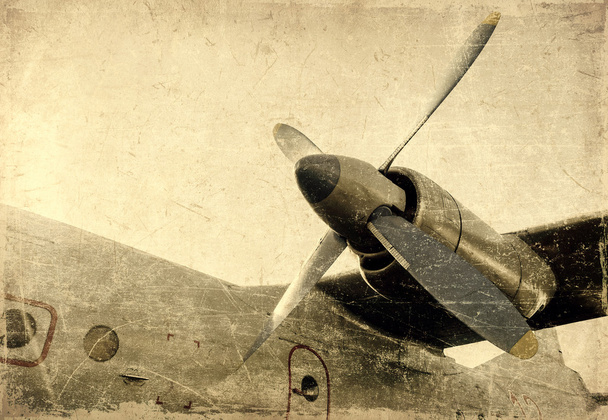 Vintage vliegtuig motor - Foto, afbeelding