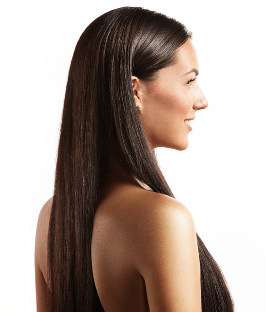 woman with straight hair - Photo, image