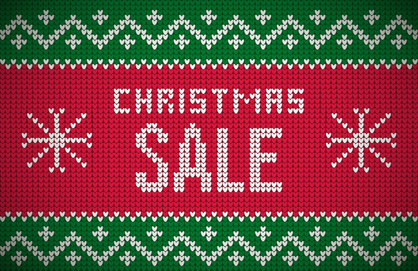 Knitted Christmas Sale - Vector, Image