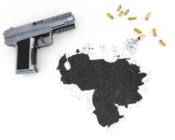Střelný prach tvoří tvar Venezuely. (série) - Fotografie, Obrázek