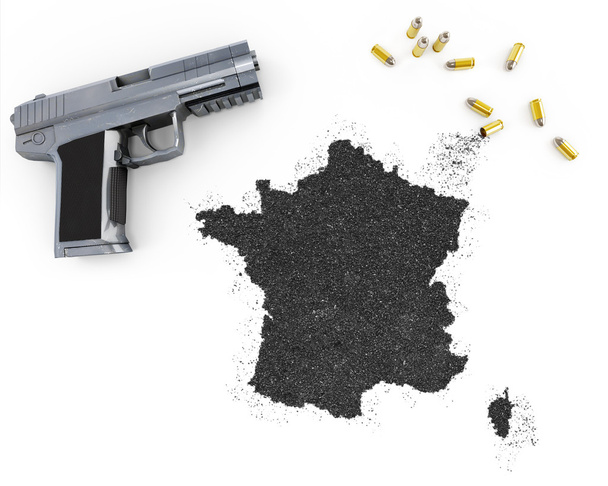 Gunpowder forming the shape of France .(series) - Photo, Image