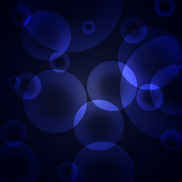 Blue circles on a dark background - Фото, изображение