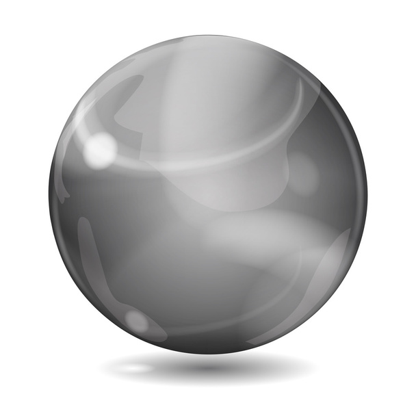 Gran esfera de vidrio opaco negro
 - Vector, imagen