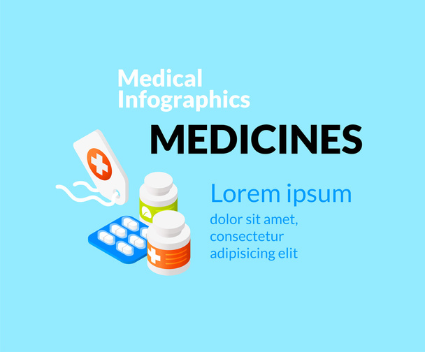 Medical healthcare infographic set - Vetor, Imagem