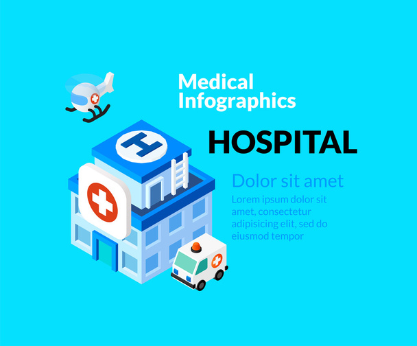 Medical healthcare infographic set - Vektor, kép