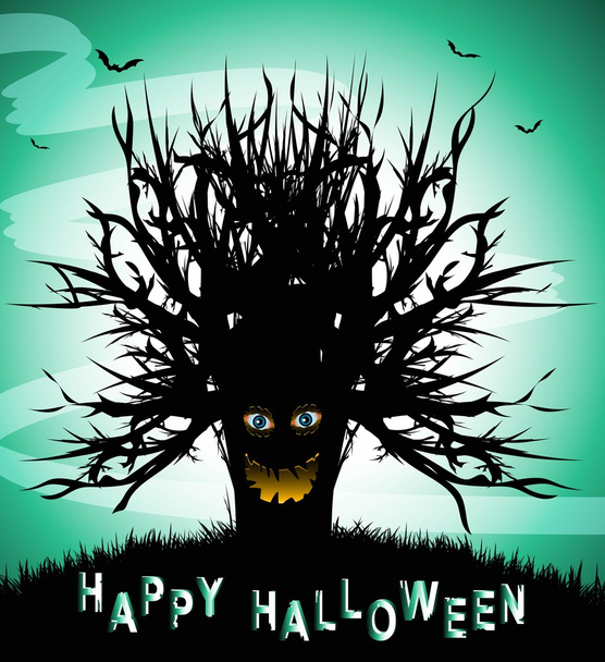 Vector árbol de halloween
 - Vector, imagen