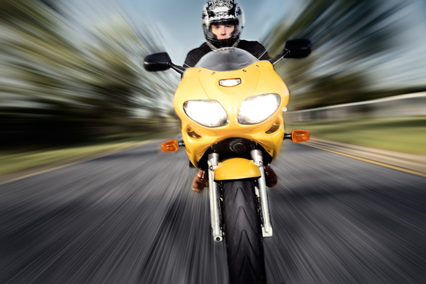 prędkość motocykla zawodnik z ruchu - Zdjęcie, obraz