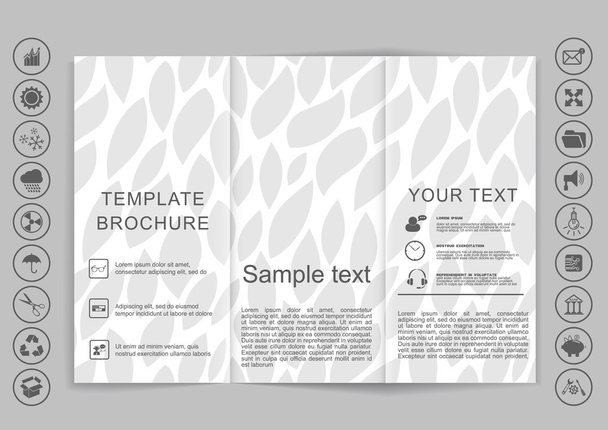 Tri-Fold Brochures mock up design. - Vetor, Imagem