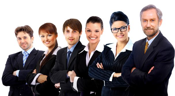 Young attractive business - the elite business team - Fotoğraf, Görsel