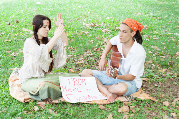 hippies v slunečný den - Fotografie, Obrázek