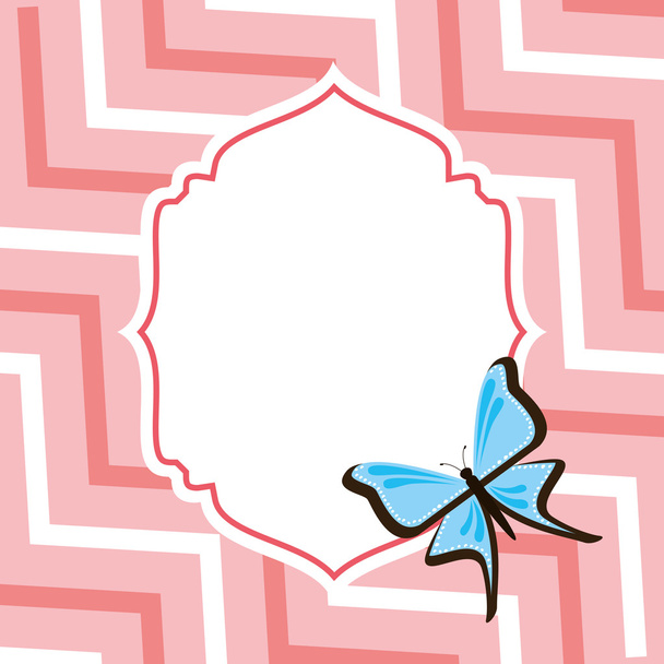όμορφη πεταλούδα πλαίσιο - Διάνυσμα, εικόνα
