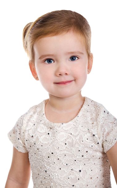 Portrait of smiling cute little girl - Фото, изображение