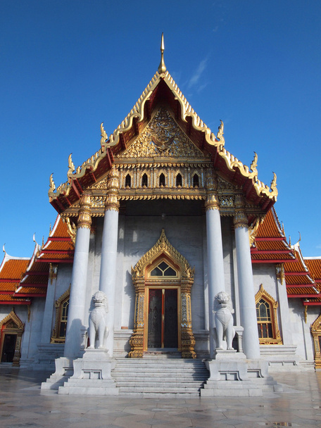 Marble Temple (Wat Benchamabophit Dusitvanaram) bangkok Thailand - Fotoğraf, Görsel