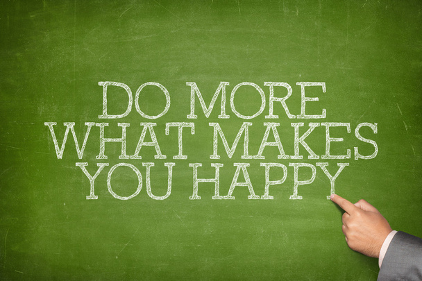 Do more what makes you happy text on blackboard - Фото, зображення