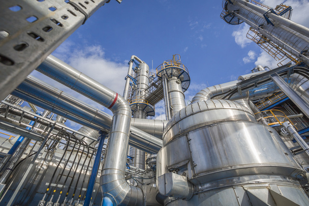 Petroleum plant with blue sky - Photo, Image