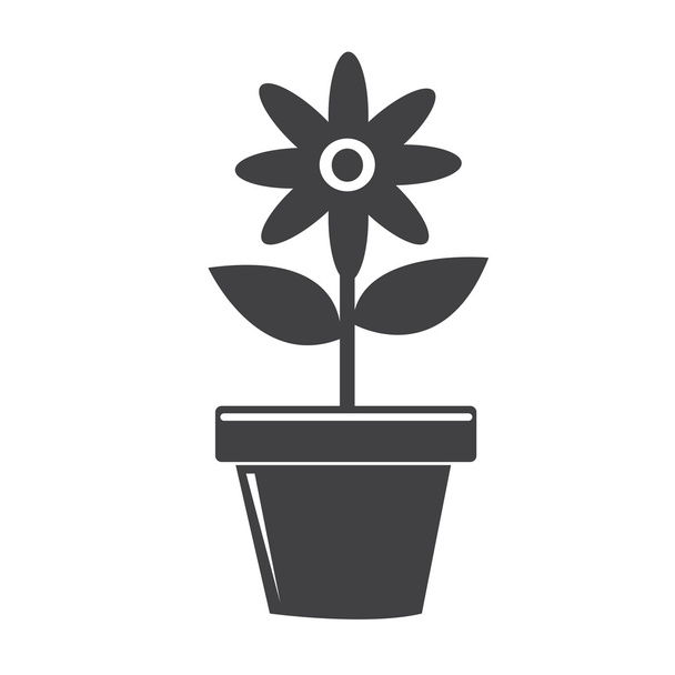 Flower Pot Icon - Vektor, kép