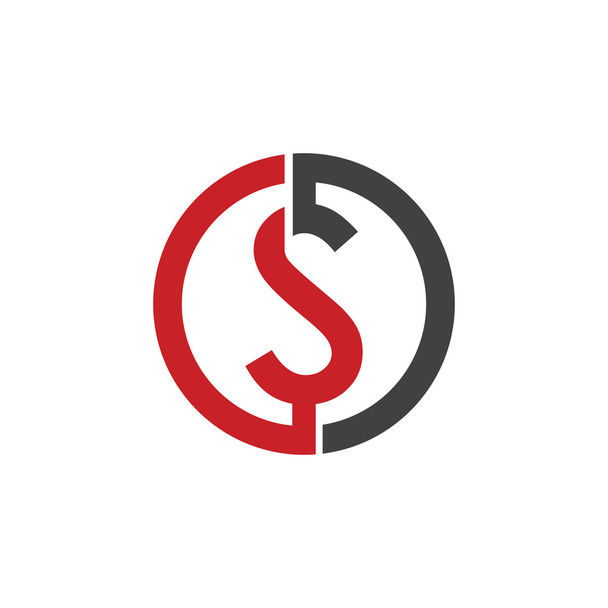S cercle initial entreprise ou SO OS logo rouge
 - Vecteur, image